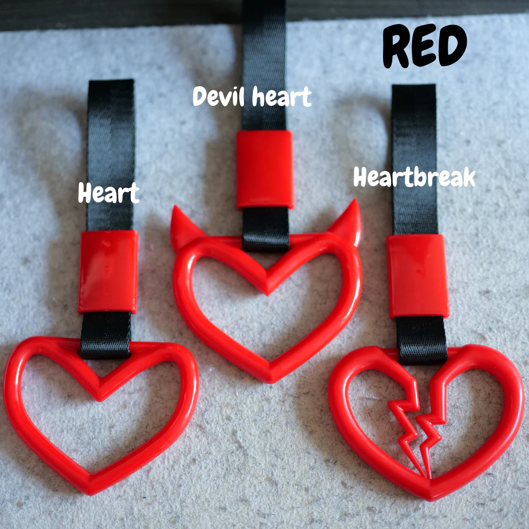 Heart Tsurikawa Pull Ring | Various Colors & Customization Car Accessories | Easy Installation - Image 15