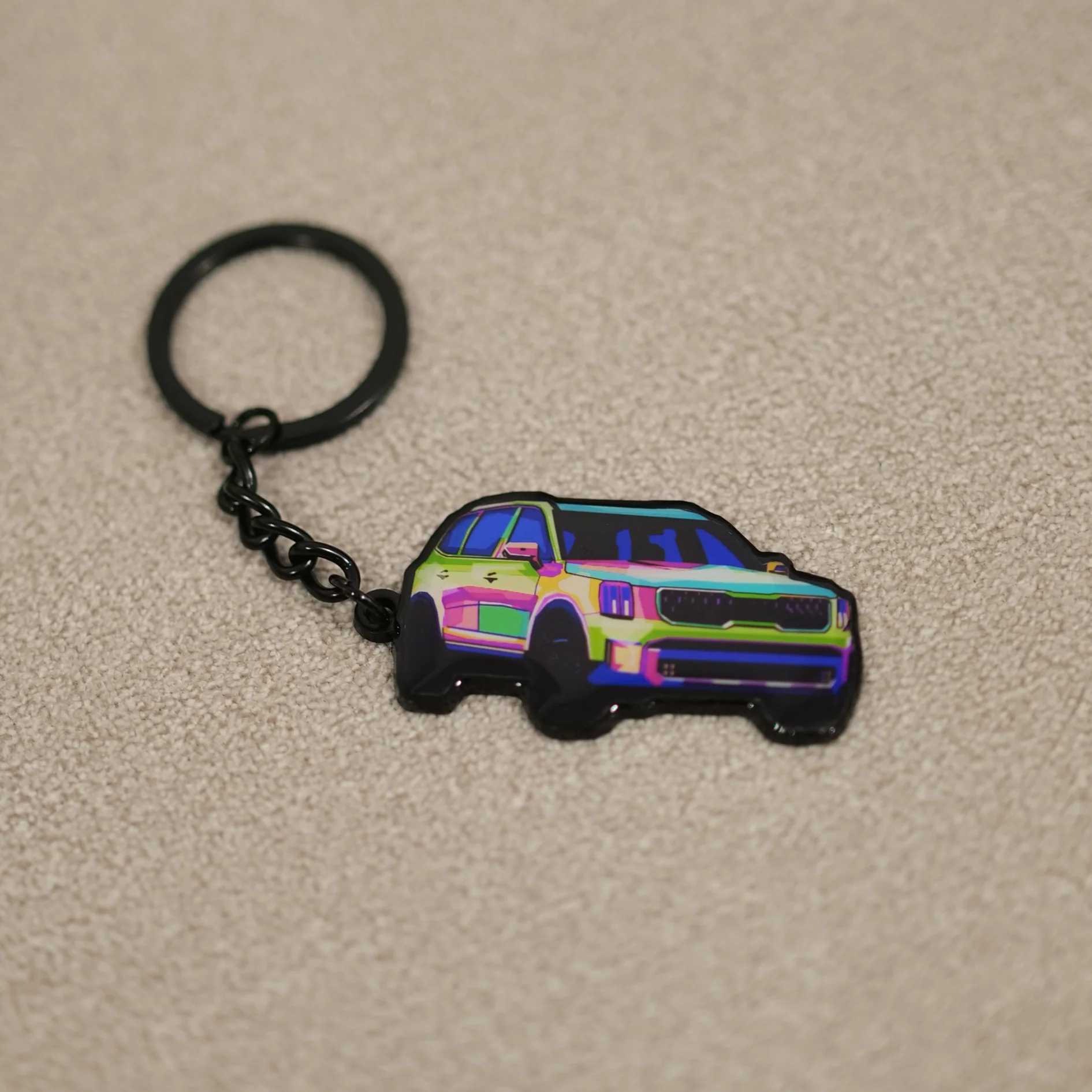 Kia Telluride Abstract Epoxy Keychain - The Ultimate Accessory (2021-2025 Models) - Image 3